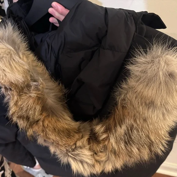 Canada Goose Black Expedition Parka with Fur Hood